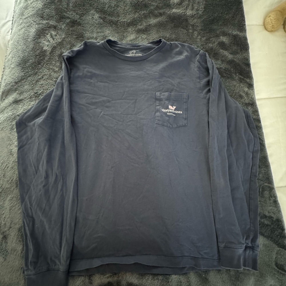 Men's Vineyard Vines Navy Long Sleeve Shirt